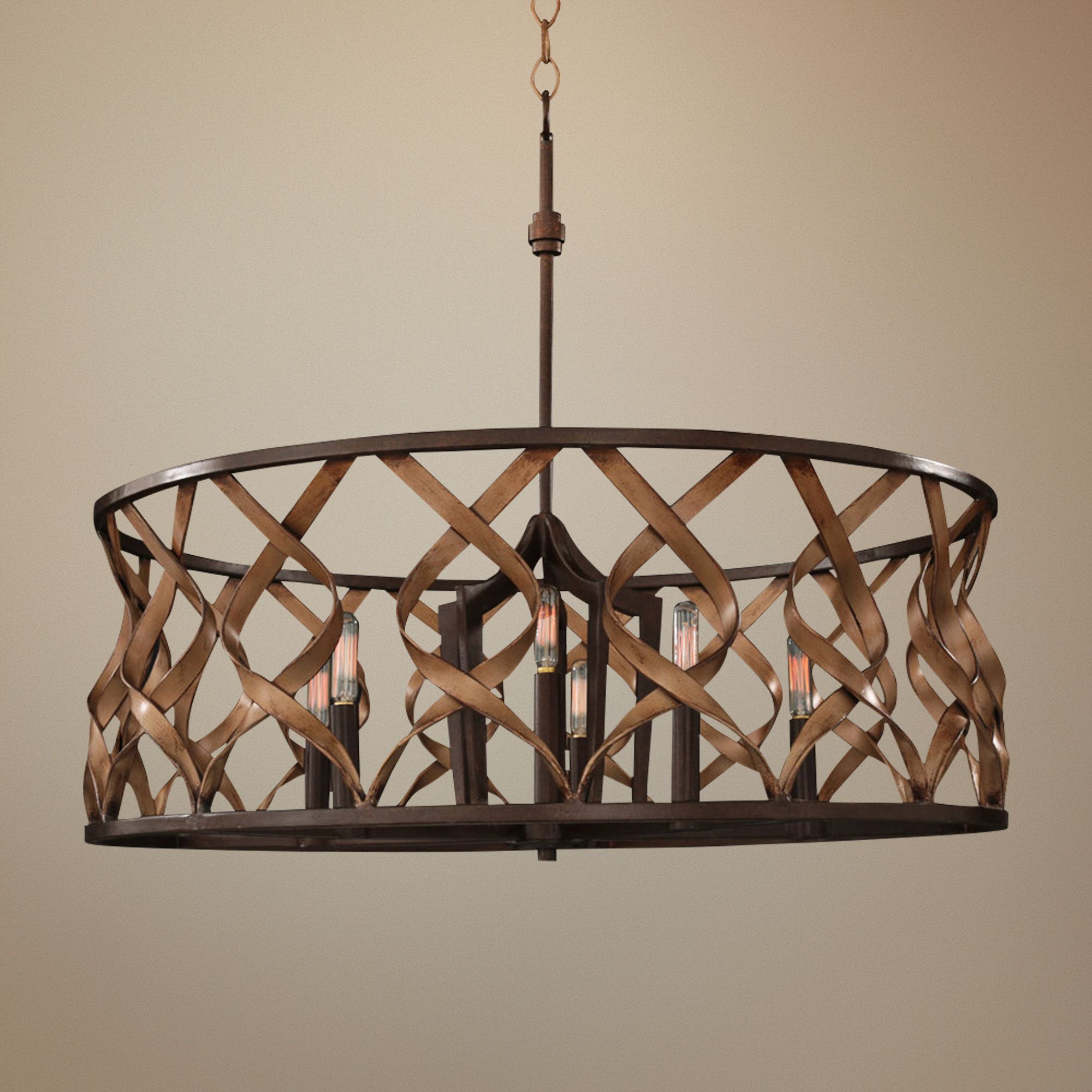 28 inch drum chandelier