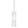 Soho 3.875" Wide  Satin Nickel LED Modern White Glass Mini Pendant