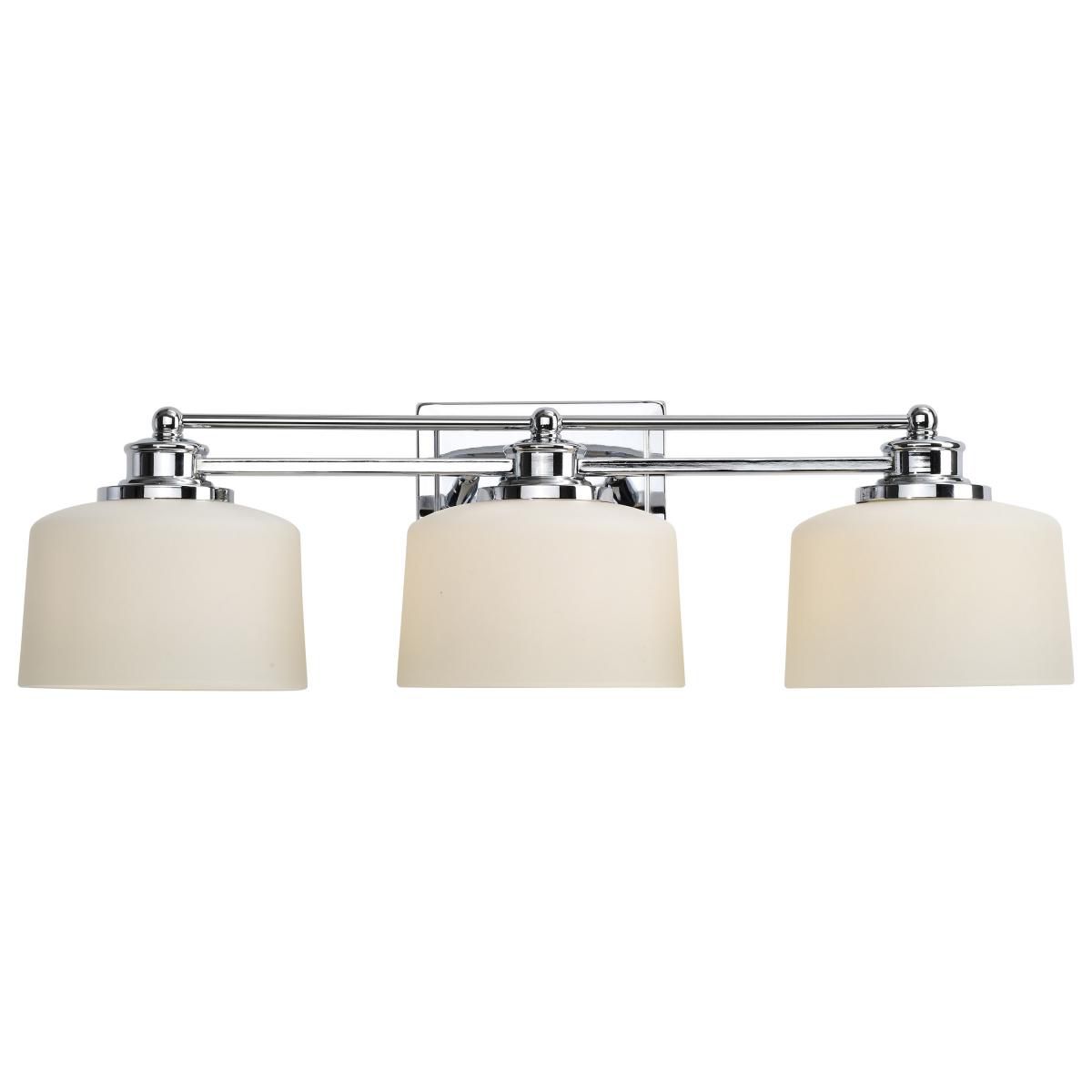 Image 4 Soho; 3 Light; Vanity Fixture with Satin White Glass more views