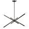 Soho 31 1/2" Wide Black Chrome 8-Light Linear Chandelier