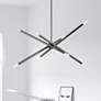 1_Soho 31 1/2" Wide Black Chrome 8-Light Linear Chandelier