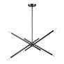 3_Soho 31 1/2" Wide Black Chrome 8-Light Linear Chandelier more views