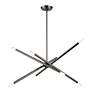4_Soho 31 1/2" Wide Black Chrome 8-Light Linear Chandelier more views