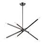 5_Soho 31 1/2" Wide Black Chrome 8-Light Linear Chandelier more views