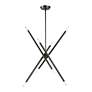 6_Soho 31 1/2" Wide Black Chrome 8-Light Linear Chandelier more views