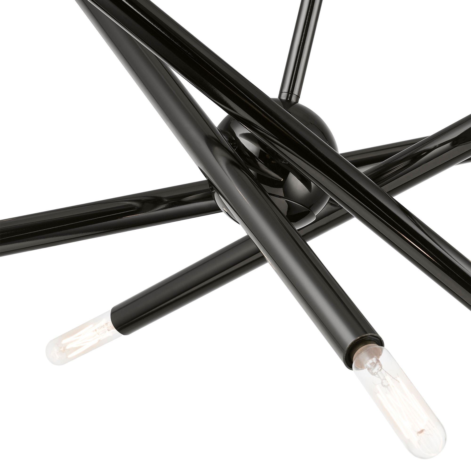 Soho 31 1/2" Wide Black Chrome 8-Light Linear Chandelier