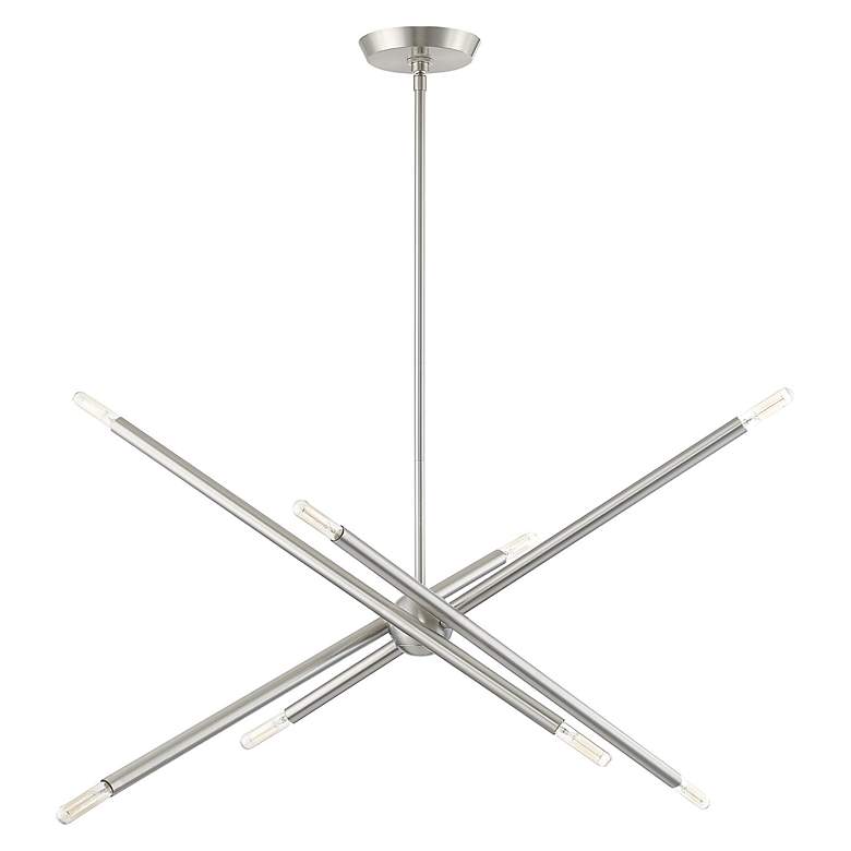 Image 4 Soho 31 1/2" Wide Brushed Nickel 8-Light Linear Chandelier more views