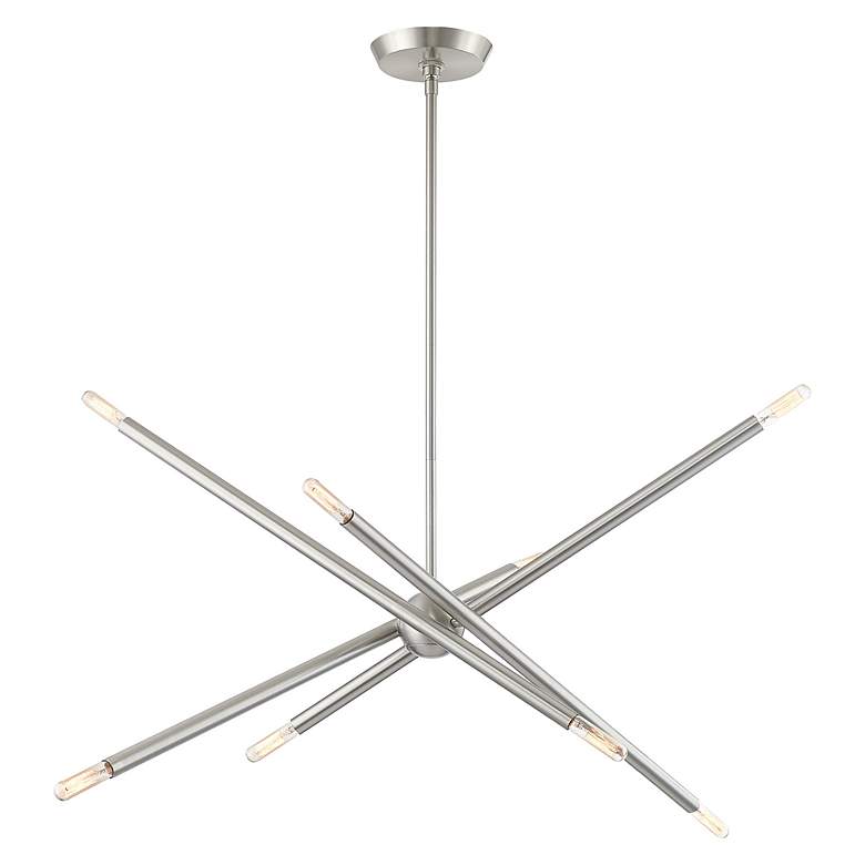 Image 5 Soho 31 1/2" Wide Brushed Nickel 8-Light Linear Chandelier more views