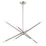 5_Soho 31 1/2" Wide Brushed Nickel 8-Light Linear Chandelier more views