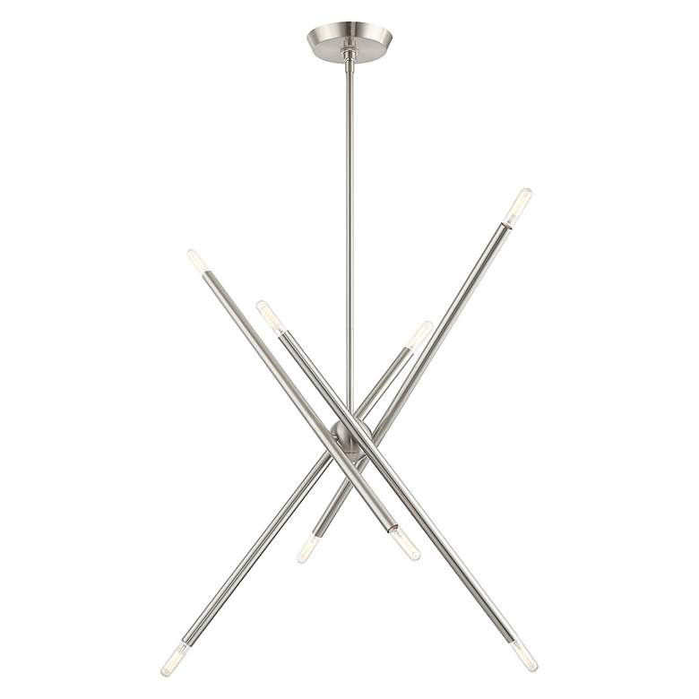 Image 6 Soho 31 1/2" Wide Brushed Nickel 8-Light Linear Chandelier more views