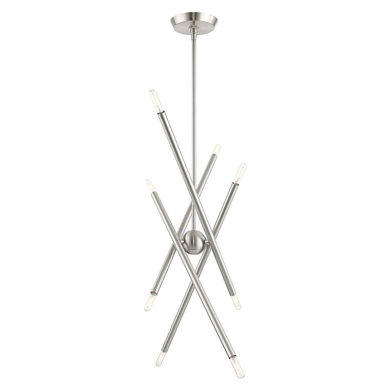 Image 7 Soho 31 1/2" Wide Brushed Nickel 8-Light Linear Chandelier more views