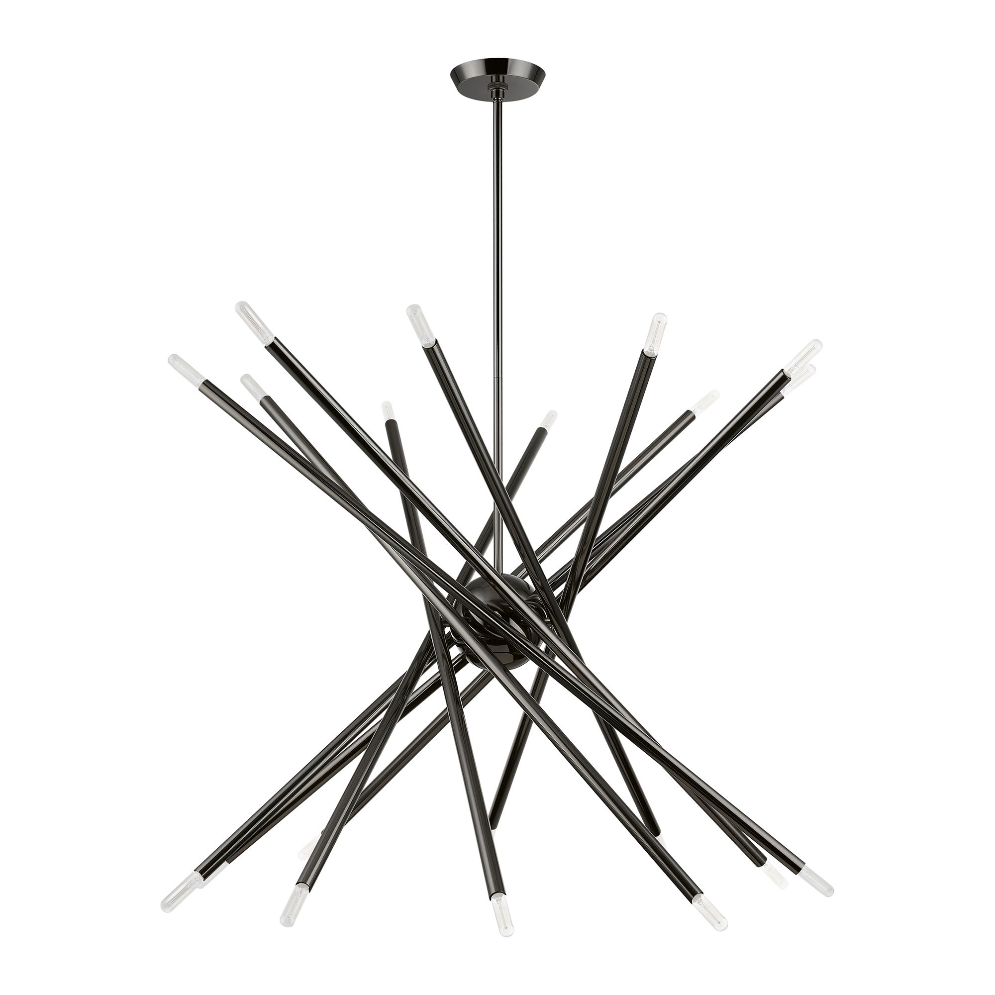 Image 3 Soho 37 1/2" Wide Black Chrome 20-Light Chandelier more views