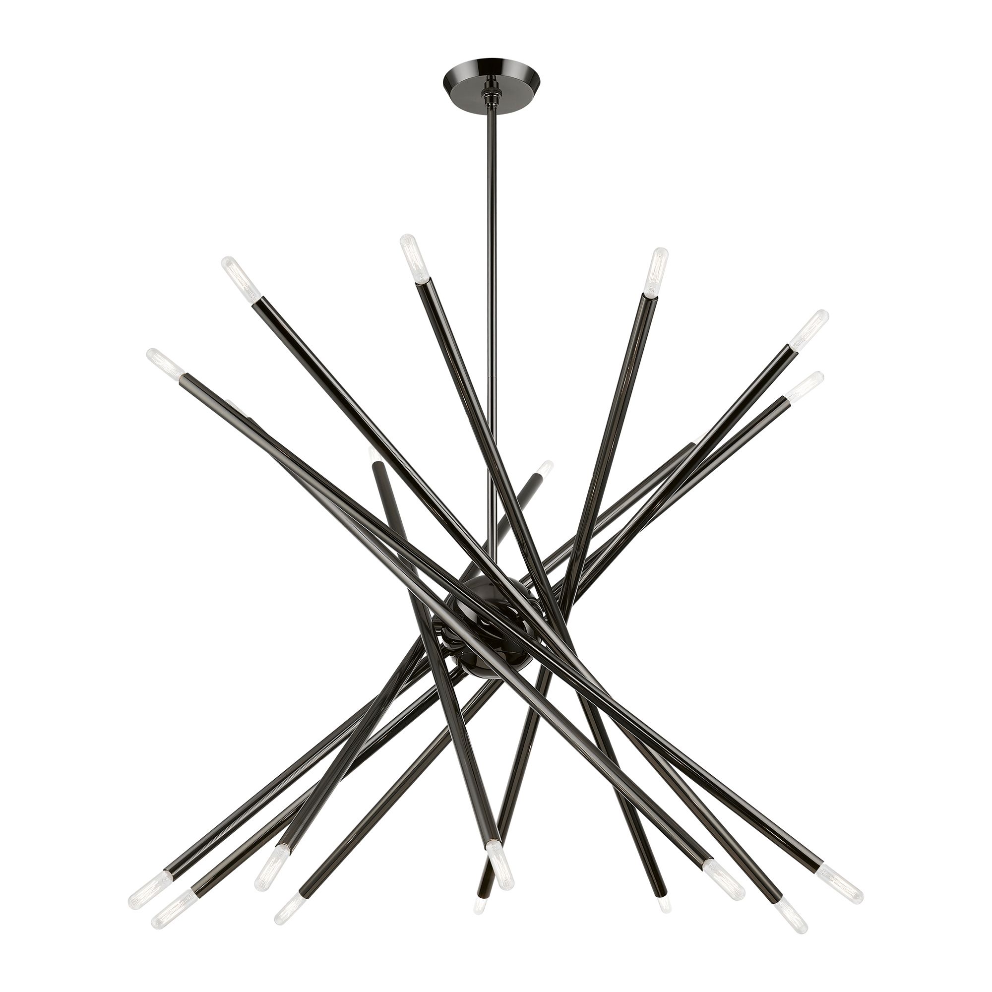 Image 4 Soho 37 1/2" Wide Black Chrome 20-Light Chandelier more views
