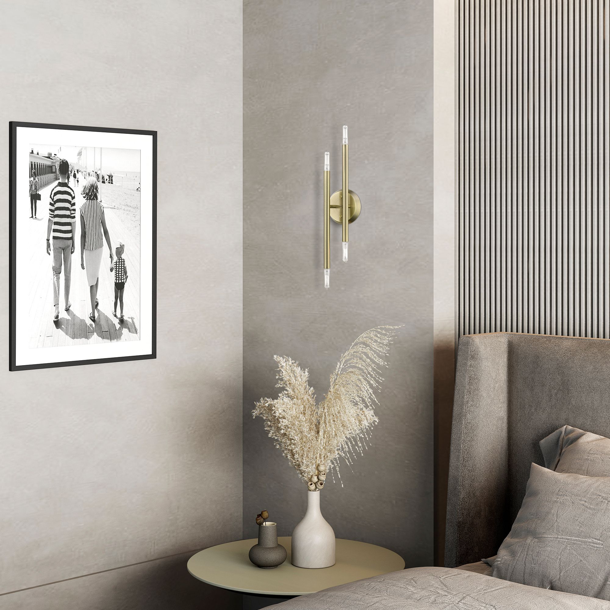 Soho 4 Light Antique Brass ADA Sconce