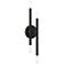 Soho 4 Light Black ADA Sconce with Brushed Nickel Accents