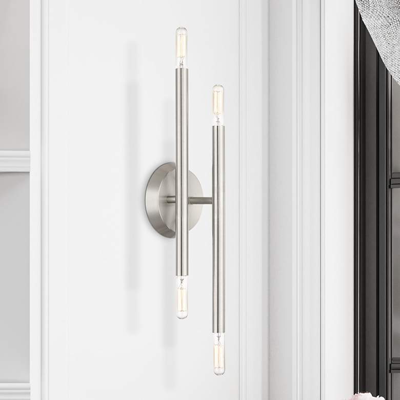 Image 1 Soho 4 Light Brushed Nickel ADA Wall Sconce