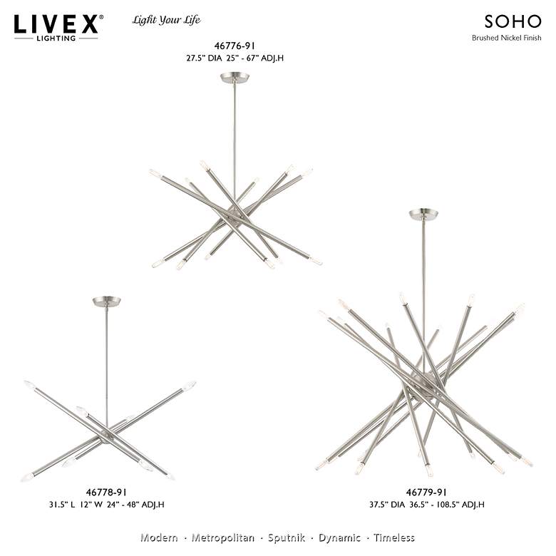 Image 4 Soho 4 Light Brushed Nickel ADA Wall Sconce more views