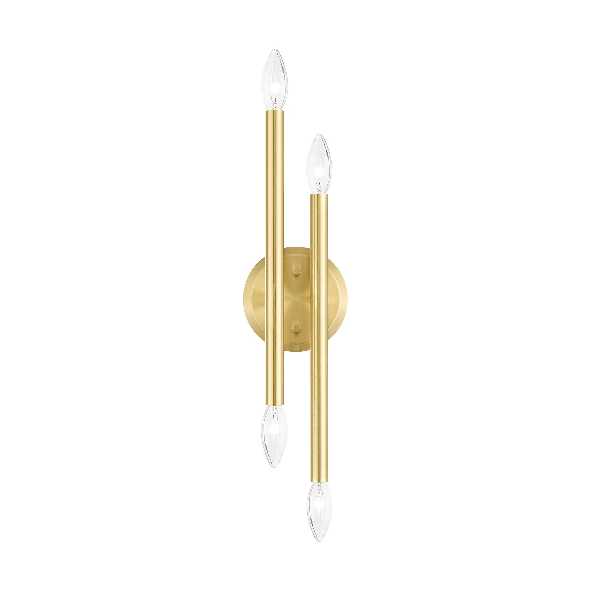 Soho 4 Light Satin Brass ADA Wall Sconce