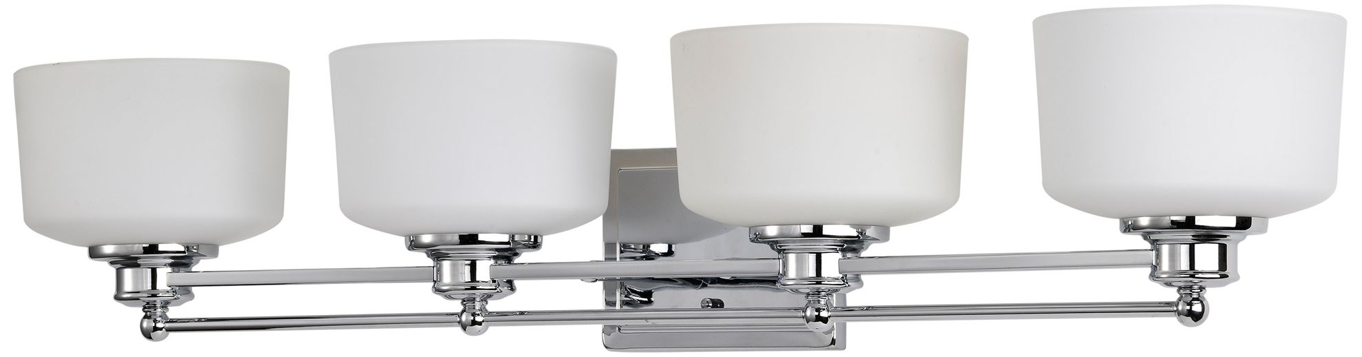 Image 4 Soho; 4 Light; Vanity Fixture with Satin White Glass more views