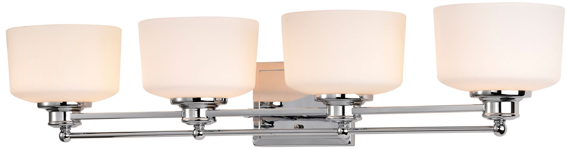 Image 5 Soho; 4 Light; Vanity Fixture with Satin White Glass more views