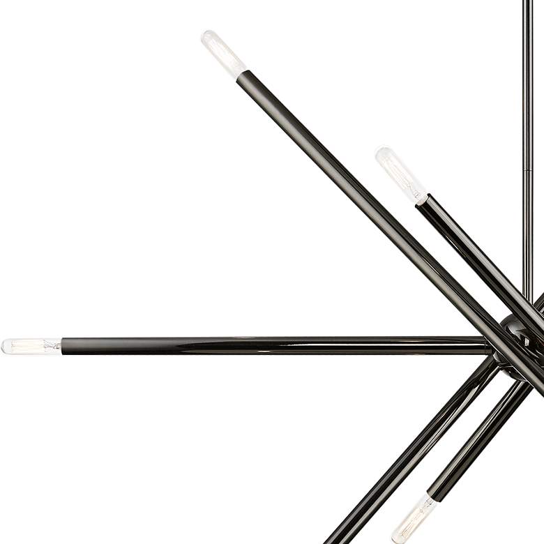 Image 4 Soho 40 1/2" Wide Black Chrome 10-Light Linear Chandelier more views
