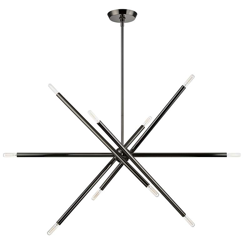 Image 6 Soho 40 1/2" Wide Black Chrome 10-Light Linear Chandelier more views