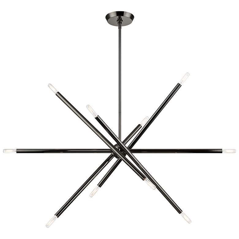 Image 7 Soho 40 1/2" Wide Black Chrome 10-Light Linear Chandelier more views