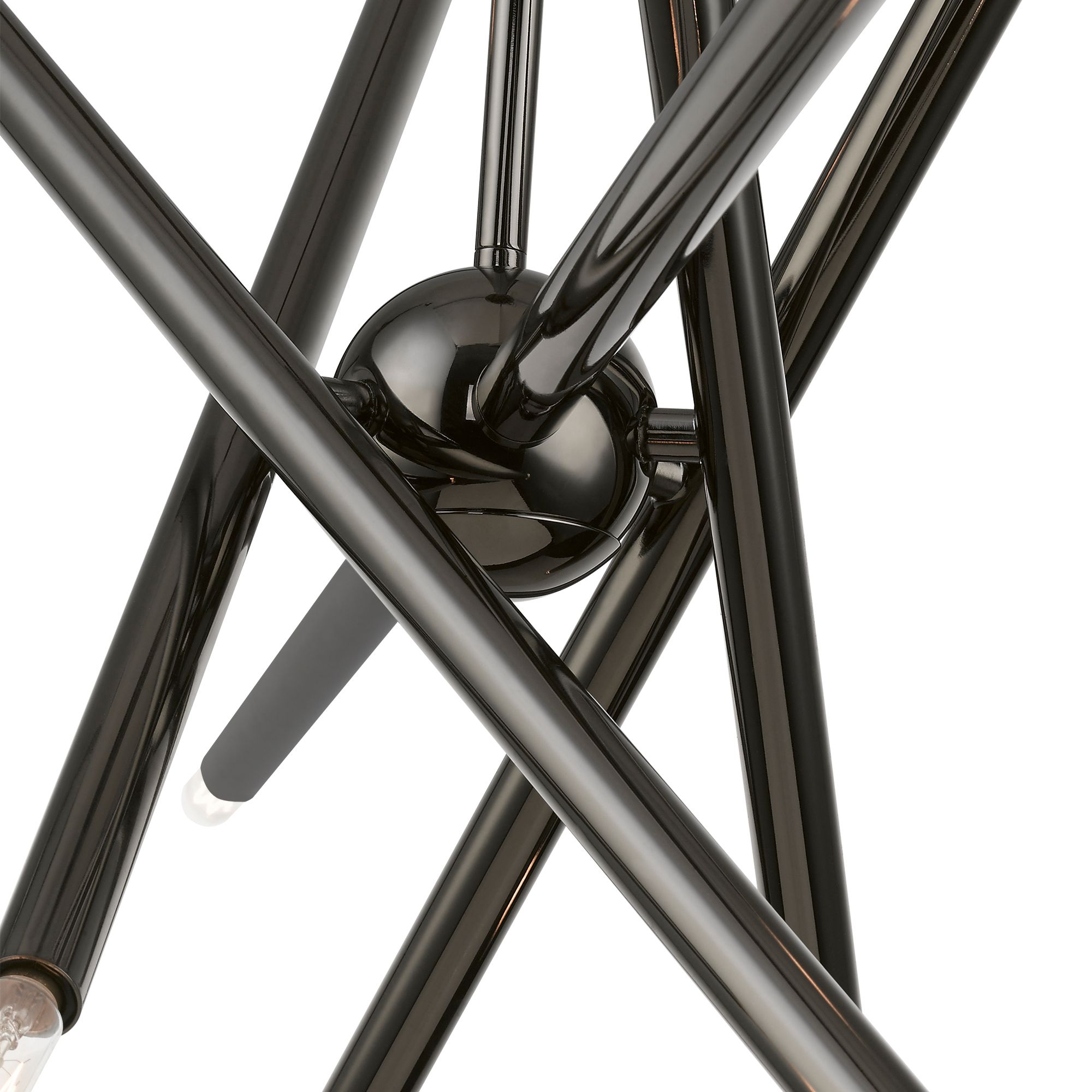 Soho 40 1/2" Wide Black Chrome 10-Light Linear Chandelier in scene