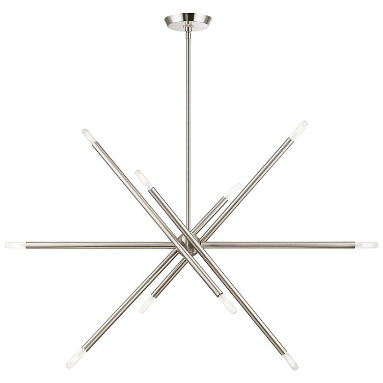 Image 2 Soho 40 1/2" Wide Brushed Nickel 10-Light Chandelier