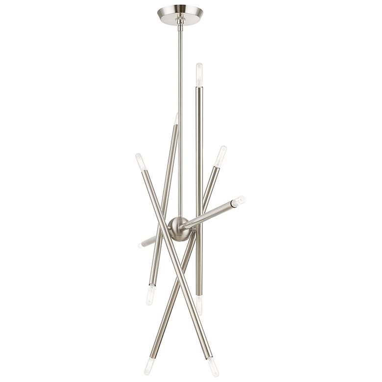 Image 5 Soho 40 1/2" Wide Brushed Nickel 10-Light Chandelier more views