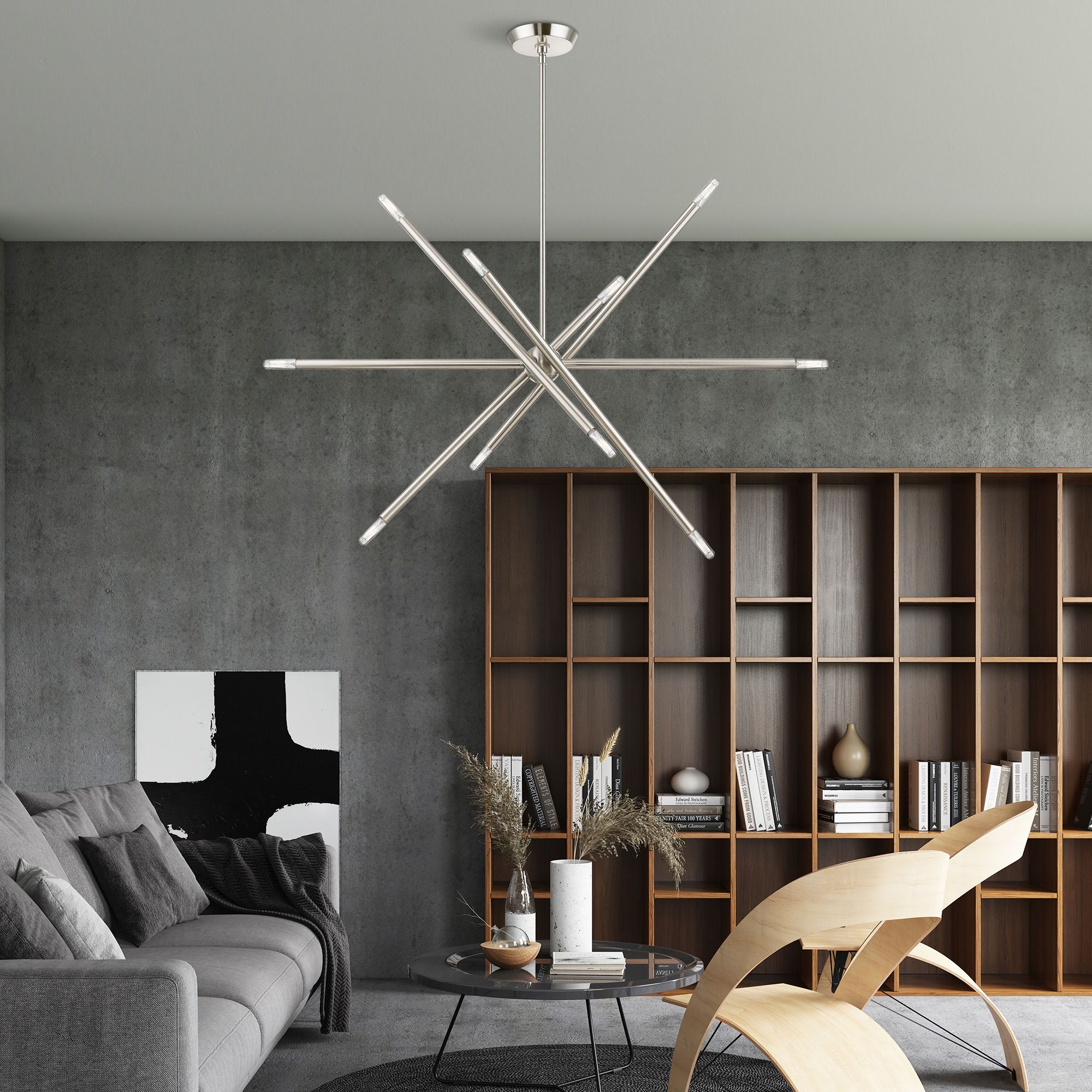 Soho 40 1/2" Wide Brushed Nickel 10-Light Chandelier