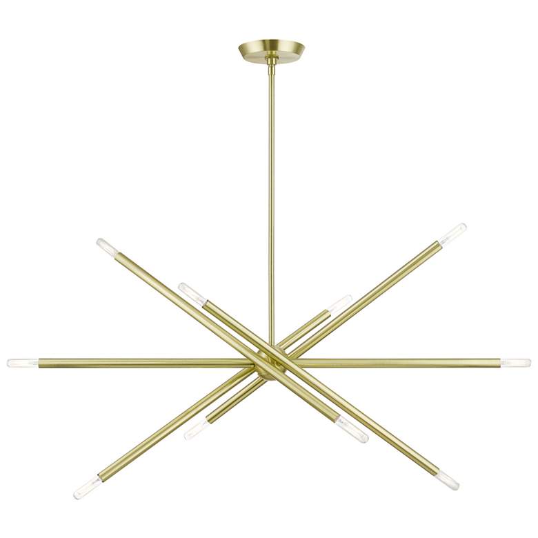 Image 1 Soho 40 1/2" Wide Satin Brass 10-Light Sputnik Pendant