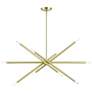 2_Soho 40 1/2" Wide Satin Brass 10-Light Sputnik Pendant