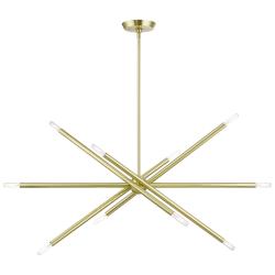 Soho 40 1/2" Wide Satin Brass 10-Light Sputnik Pendant