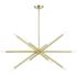 Soho 40 1/2" Wide Satin Brass 10-Light Sputnik Pendant