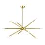 4_Soho 40 1/2" Wide Satin Brass 10-Light Sputnik Pendant more views
