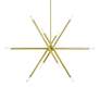 6_Soho 40 1/2" Wide Satin Brass 10-Light Sputnik Pendant more views