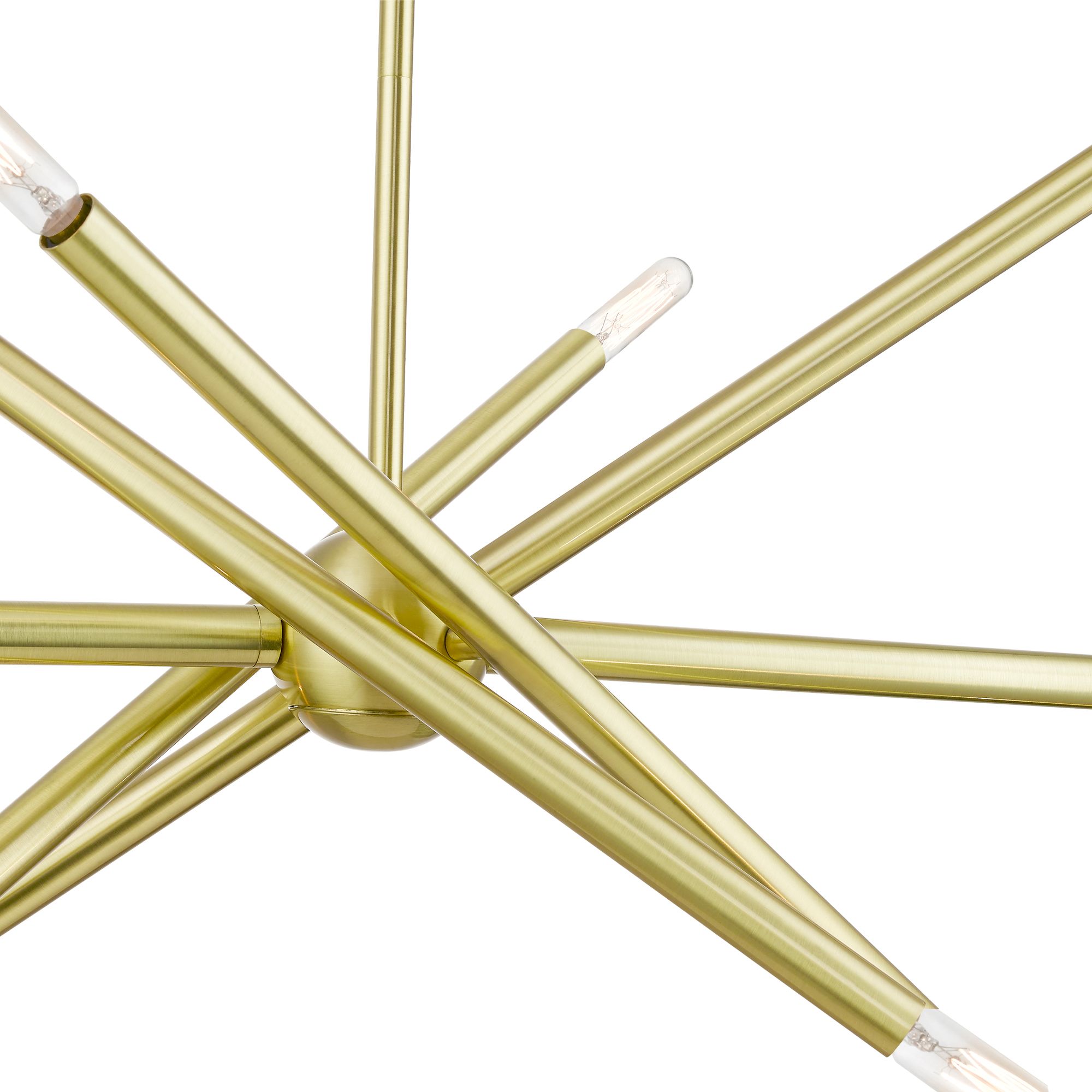 Soho 40 1/2" Wide Satin Brass 10-Light Sputnik Pendant