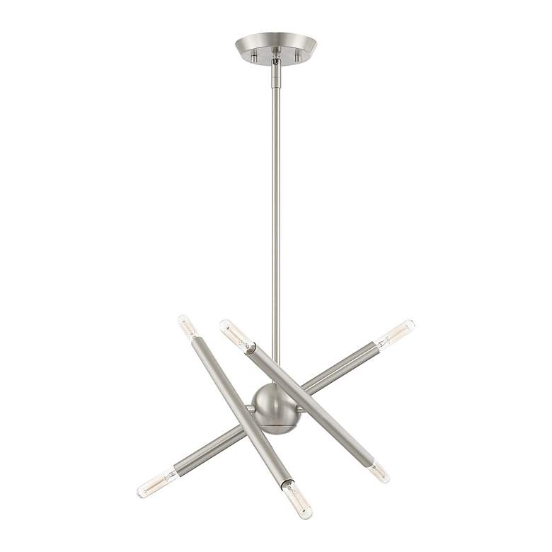 Image 4 Soho 6 Light Brushed Nickel Mini Chandelier more views