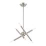 6_Soho 6 Light Brushed Nickel Mini Chandelier more views