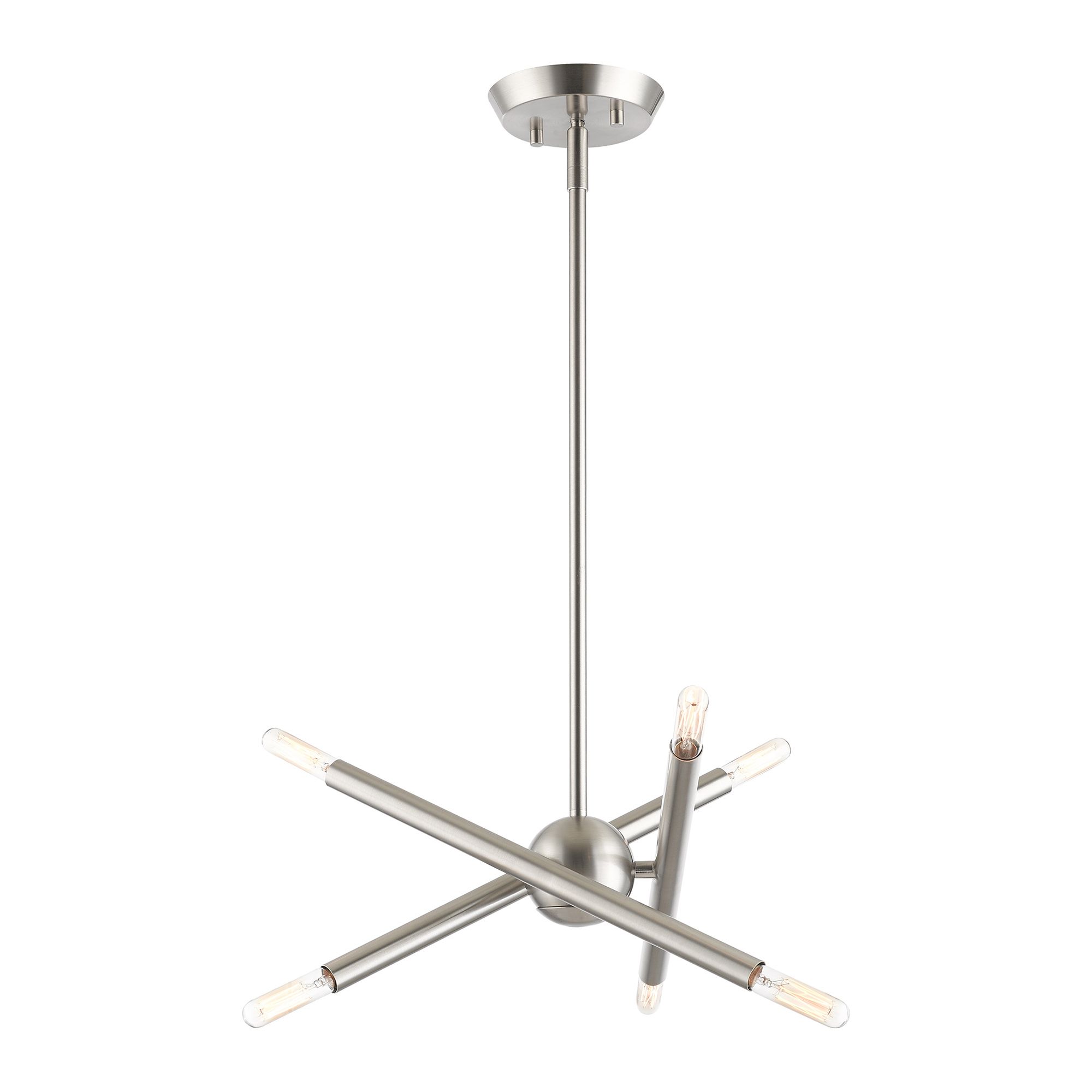 Soho 6 Light Brushed Nickel Mini Chandelier