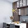 Thumbnail3 of Soho 6 Light Satin Brass Mini Chandelier more views