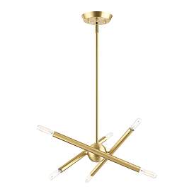 Image5 of Soho 6 Light Satin Brass Mini Chandelier more views