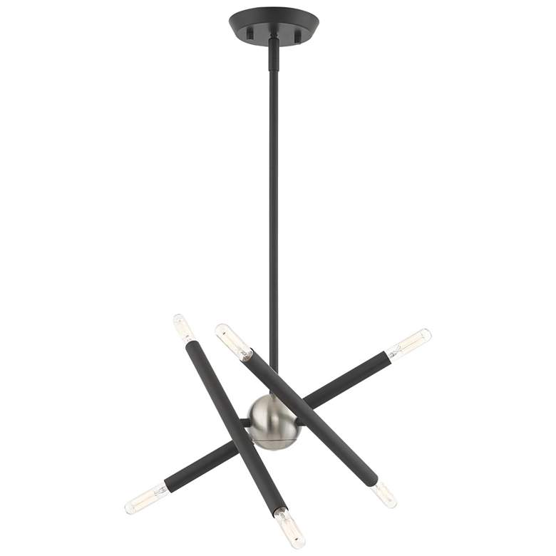 Image 1 Soho 6 Light Scandinavian Gray Mini Chandelier