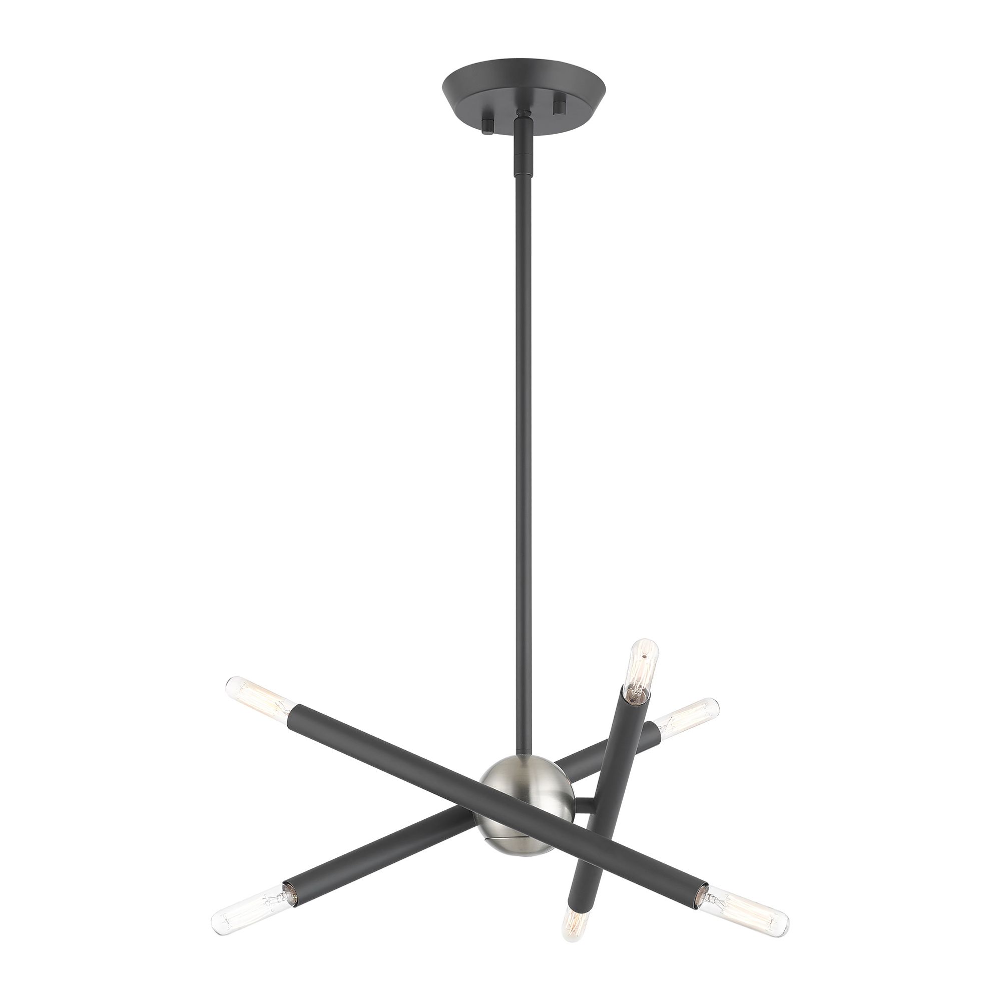 Soho 6 Light Scandinavian Gray Mini Chandelier