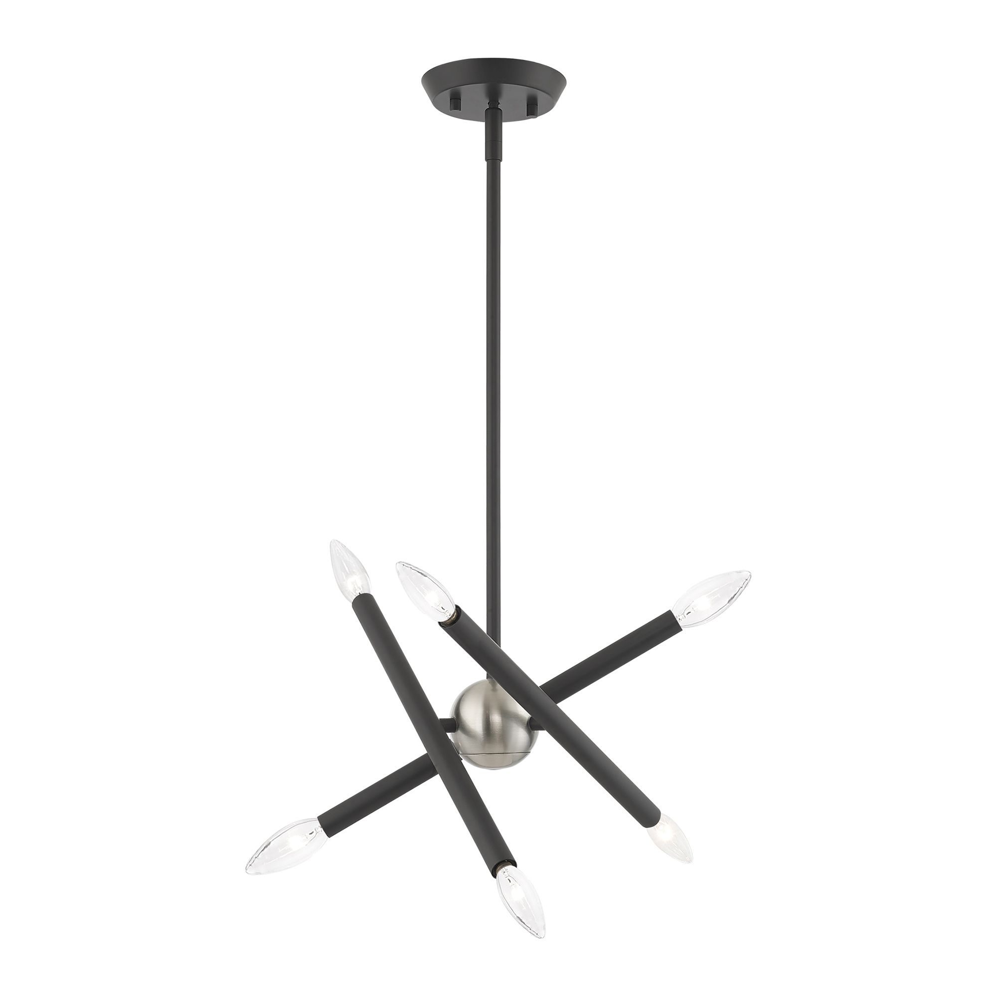 Soho 6 Light Scandinavian Gray Mini Chandelier