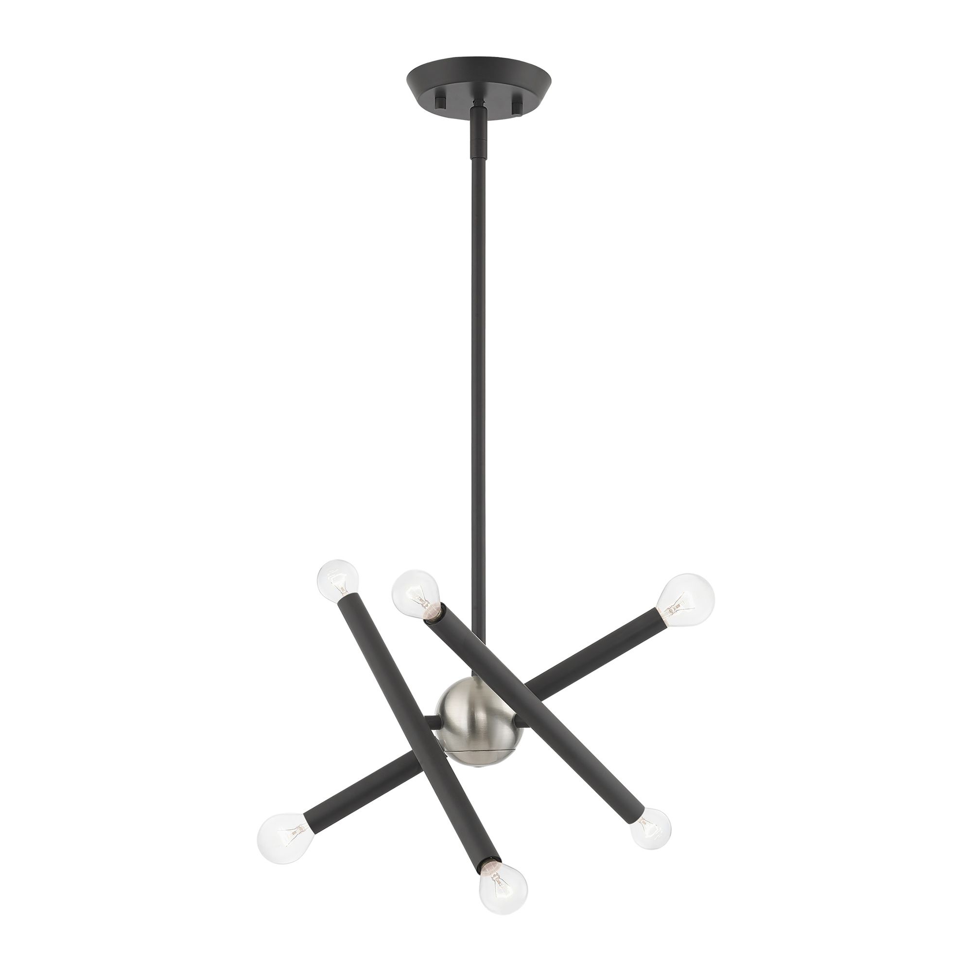Soho 6 Light Scandinavian Gray Mini Chandelier