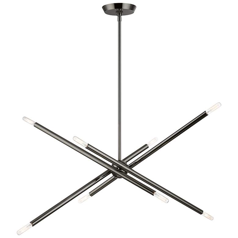 Image 2 Soho 8 Light Black Chrome Linear Chandelier