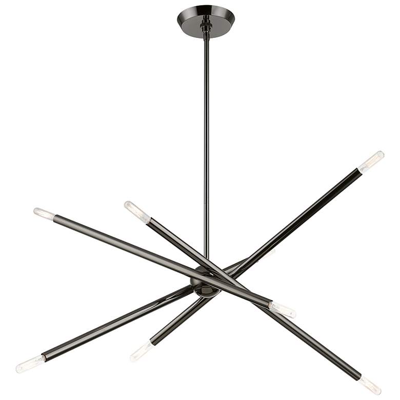 Image 5 Soho 8 Light Black Chrome Linear Chandelier more views