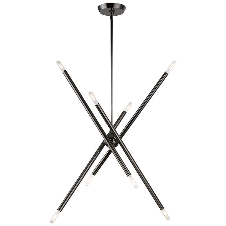 Image 6 Soho 8 Light Black Chrome Linear Chandelier more views